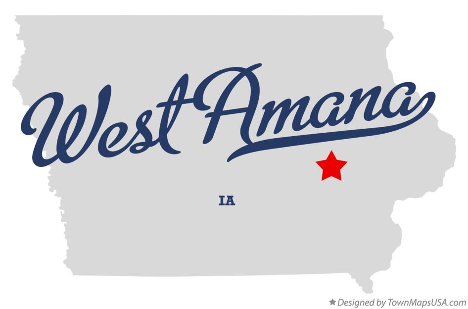 Map of West Amana Iowa IA
