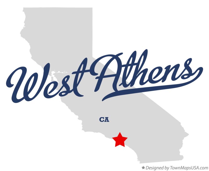 Map of West Athens California CA