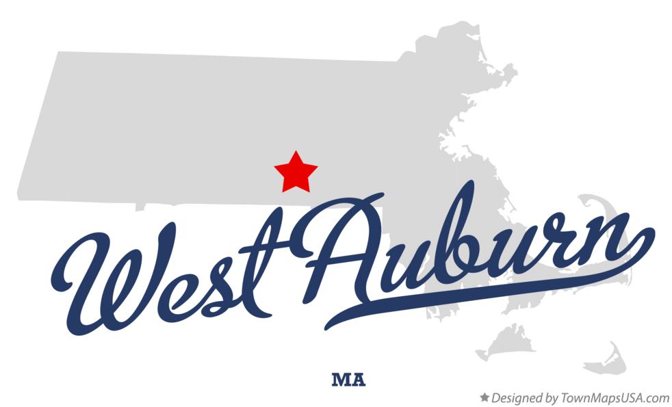 Map of West Auburn Massachusetts MA