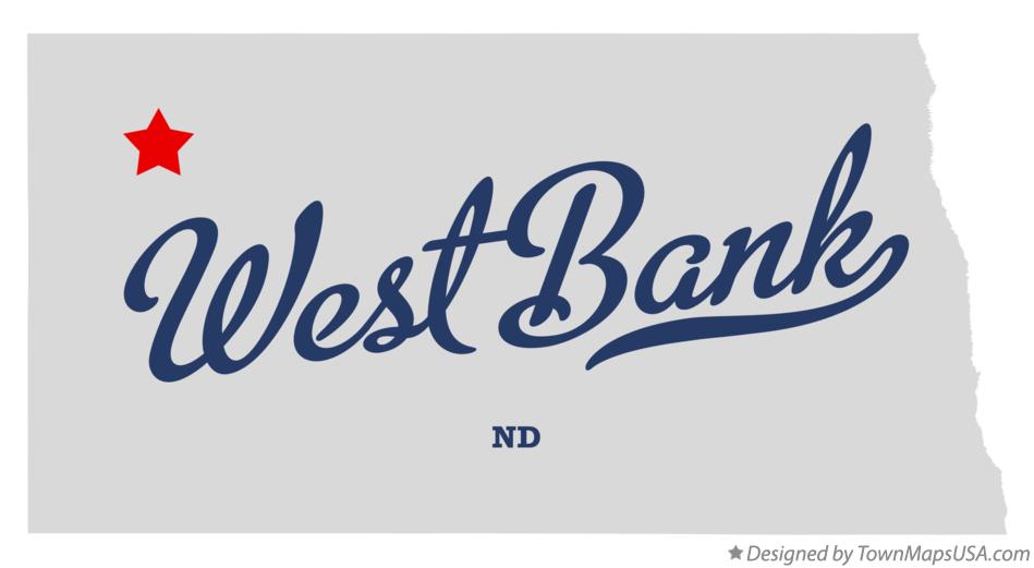 Map of West Bank North Dakota ND