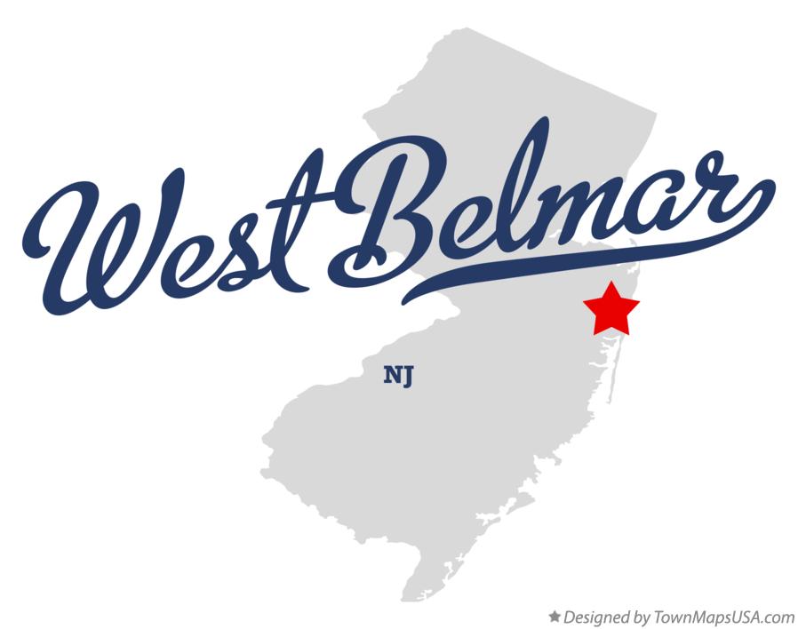 Map of West Belmar New Jersey NJ
