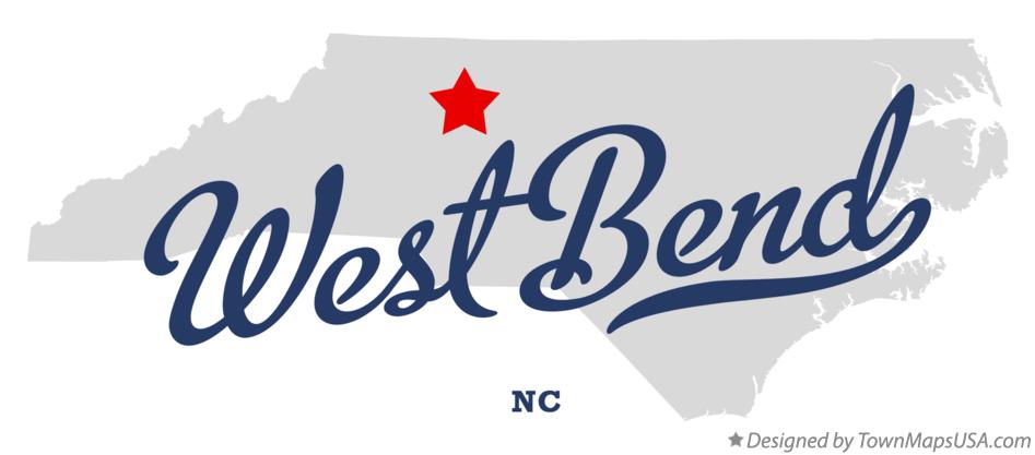 Map of West Bend North Carolina NC