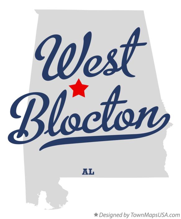 Map of West Blocton Alabama AL
