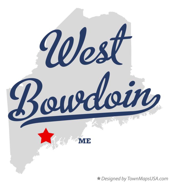 Map of West Bowdoin Maine ME