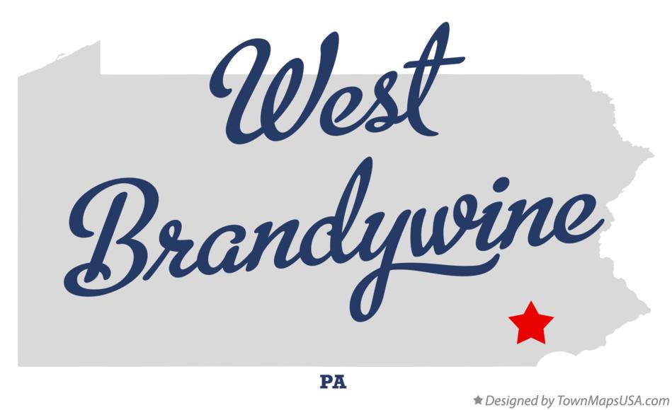 Map of West Brandywine Pennsylvania PA