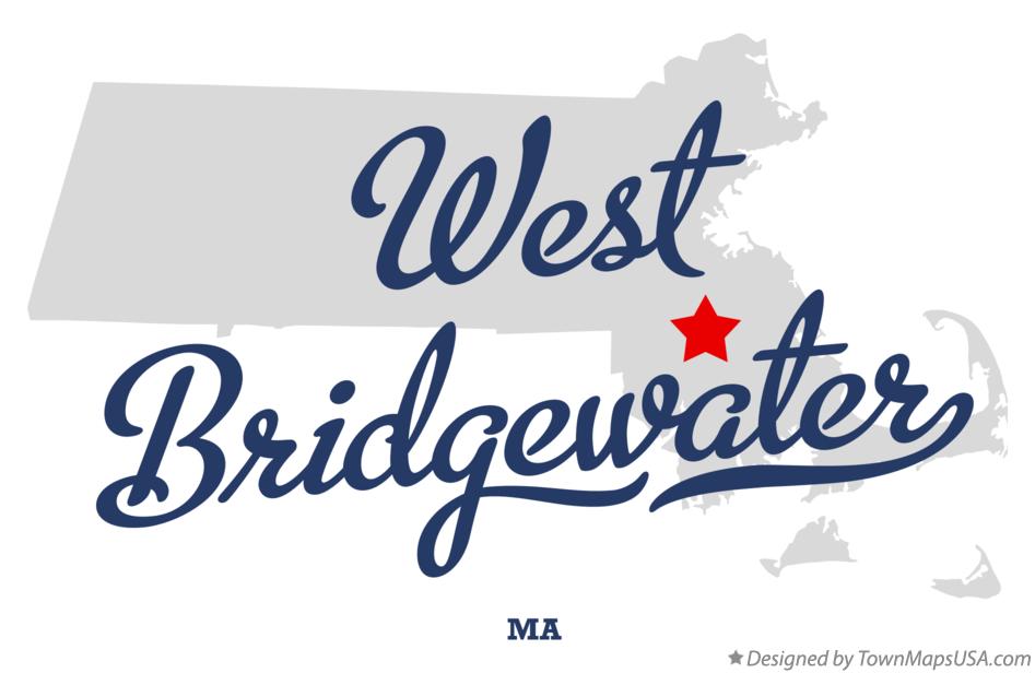 Map of West Bridgewater Massachusetts MA