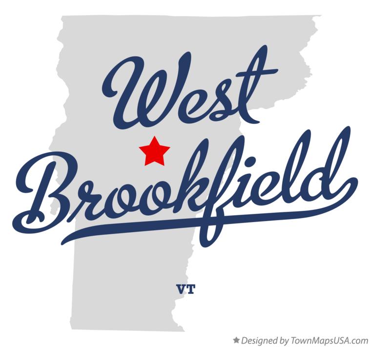 Map of West Brookfield Vermont VT