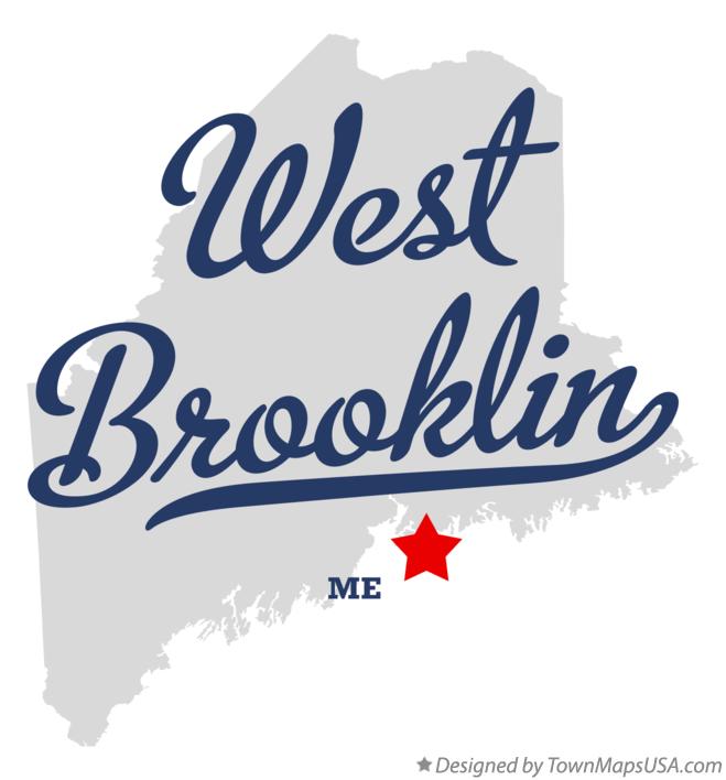 Map of West Brooklin Maine ME