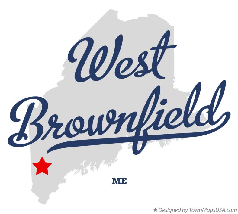 Map of West Brownfield Maine ME