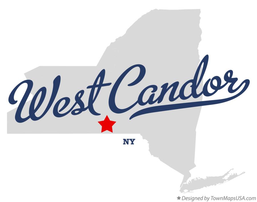 Map of West Candor New York NY