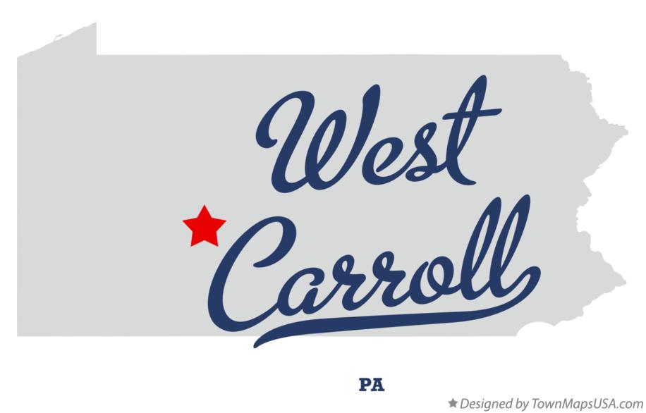Map of West Carroll Pennsylvania PA