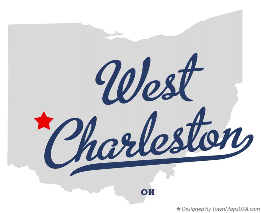 Map of West Charleston Ohio OH