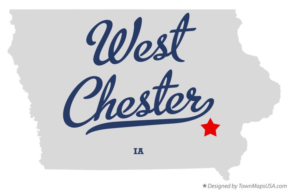 Map of West Chester Iowa IA