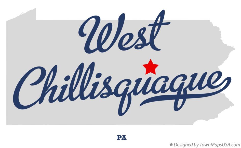 Map of West Chillisquaque Pennsylvania PA