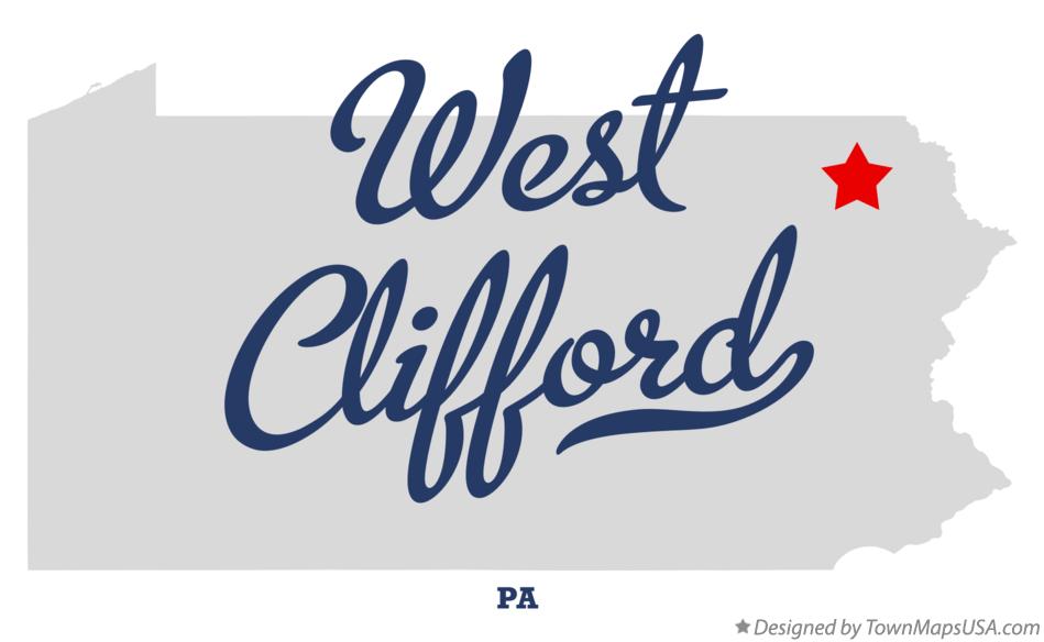 Map of West Clifford Pennsylvania PA