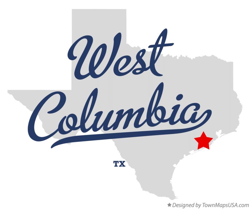 Map of West Columbia Texas TX