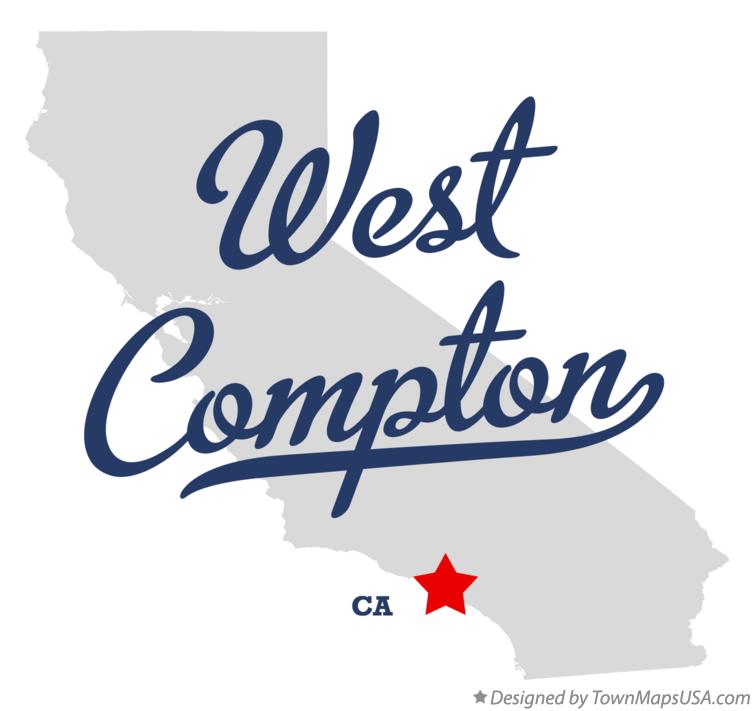 Map of West Compton California CA