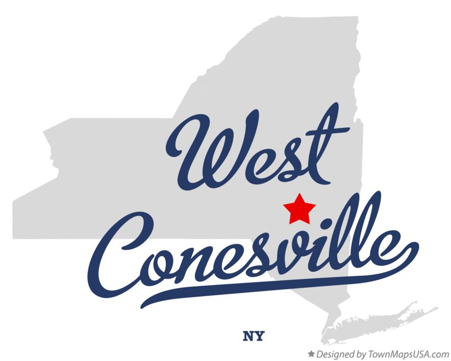 Map of West Conesville New York NY
