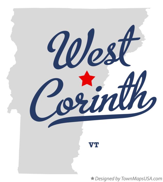 Map of West Corinth Vermont VT