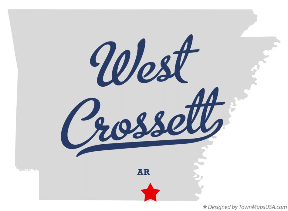 Map of West Crossett Arkansas AR