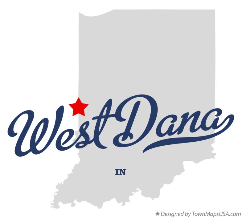 Map of West Dana Indiana IN