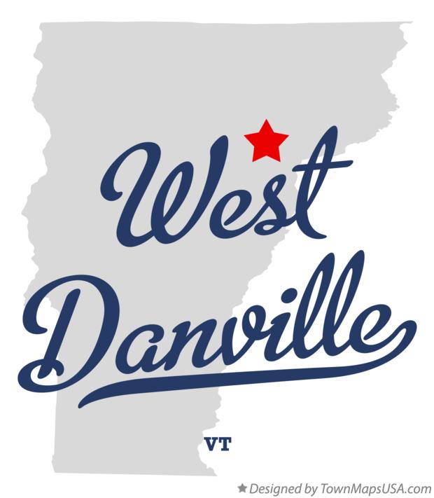 Map of West Danville Vermont VT