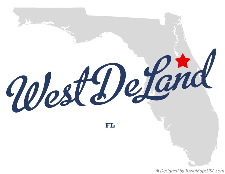 Map of West DeLand Florida FL