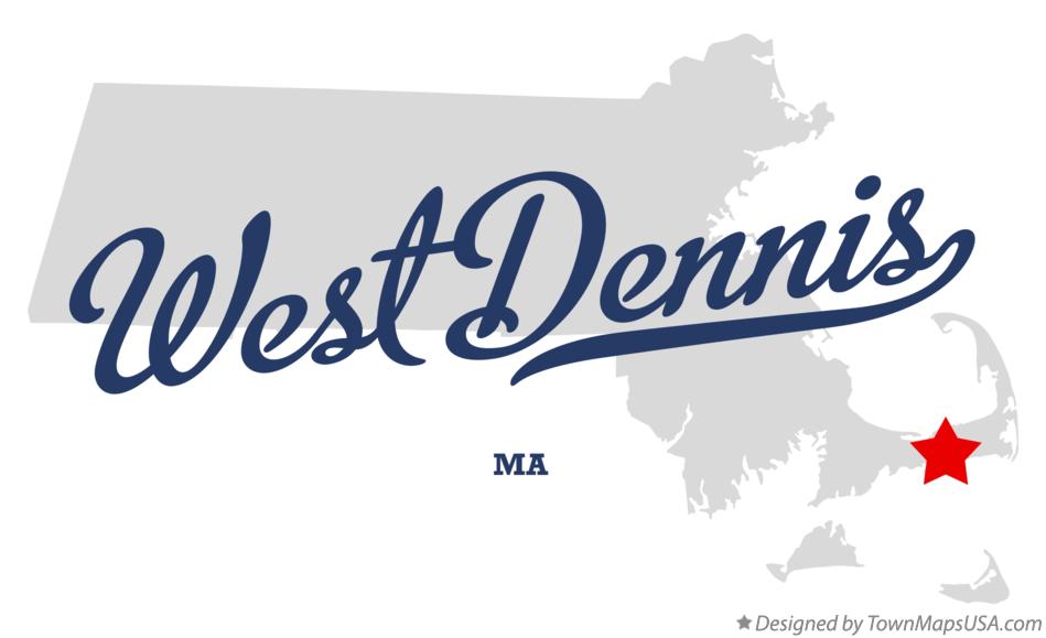 Map of West Dennis Massachusetts MA