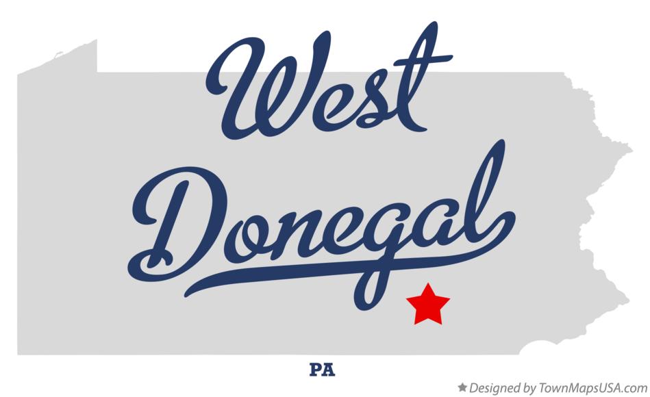 Map of West Donegal Pennsylvania PA