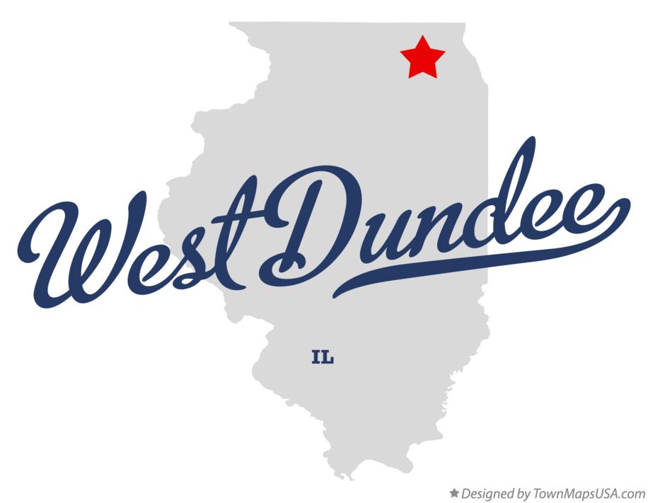 Map of West Dundee Illinois IL