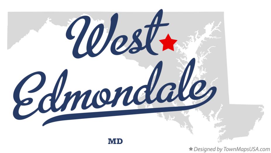 Map of West Edmondale Maryland MD