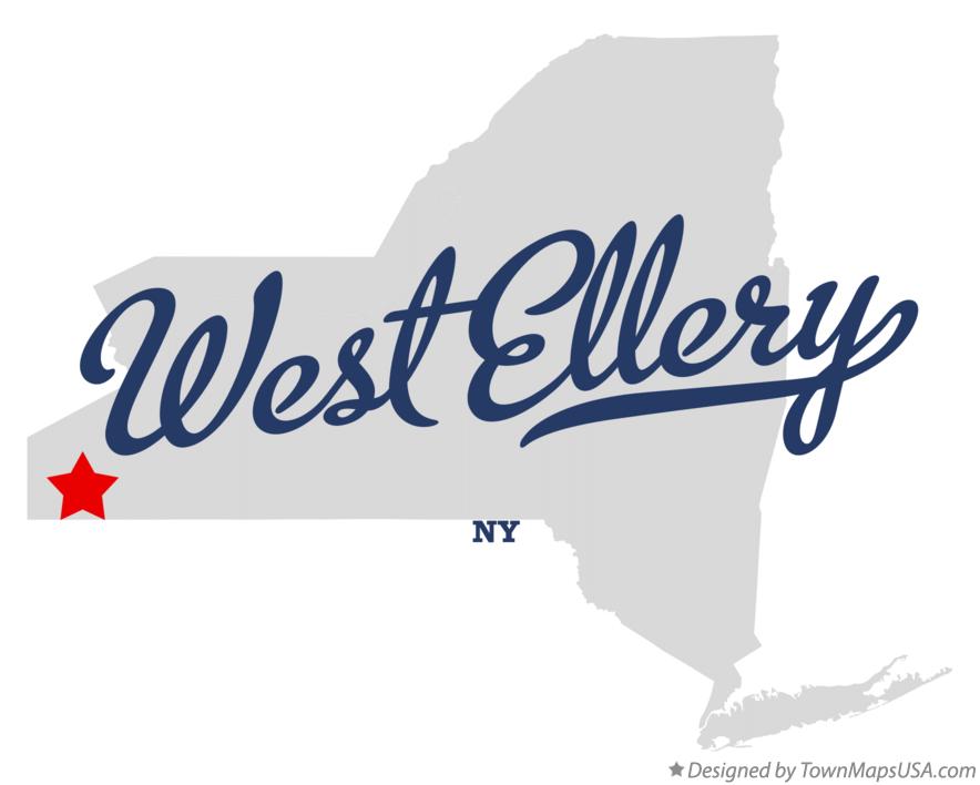 Map of West Ellery New York NY