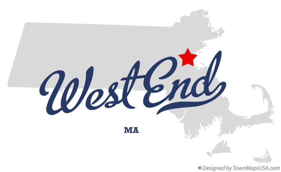 Map of West End Massachusetts MA