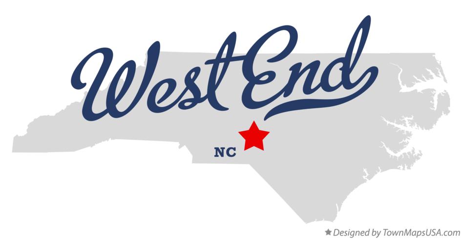 Map of West End North Carolina NC