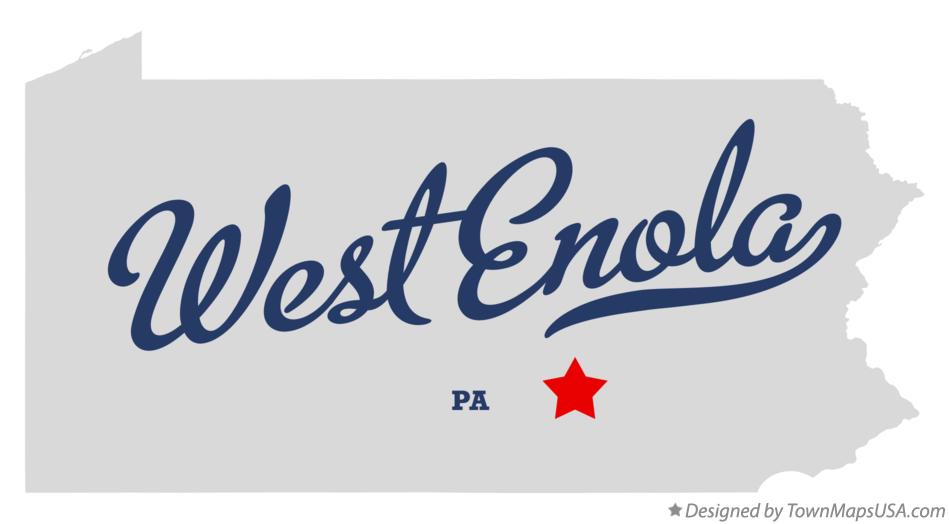 Map of West Enola Pennsylvania PA