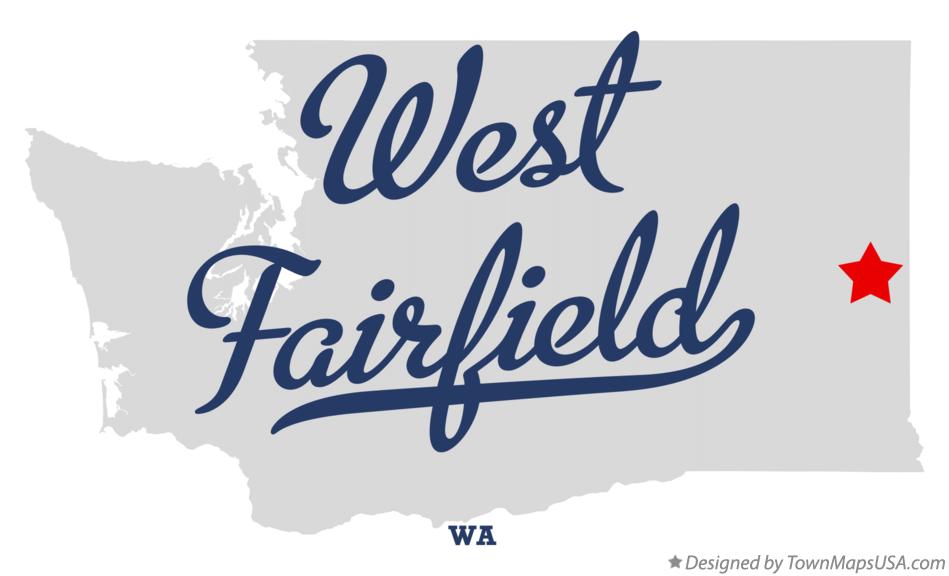 Map of West Fairfield Washington WA