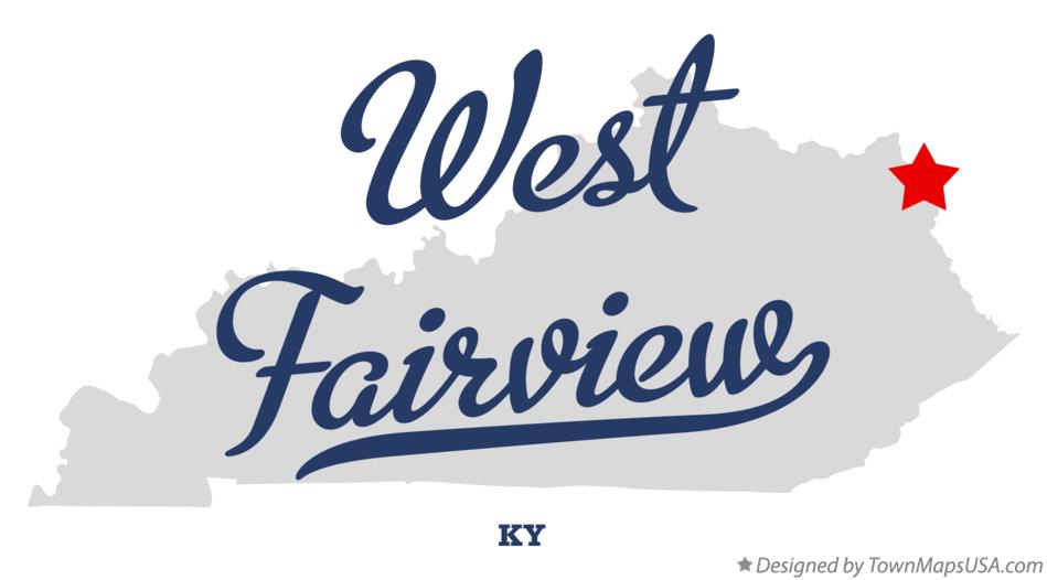 Map of West Fairview Kentucky KY