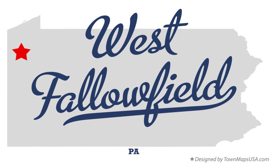 Map of West Fallowfield Pennsylvania PA