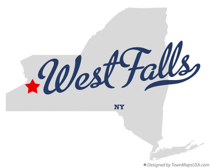 Map of West Falls New York NY