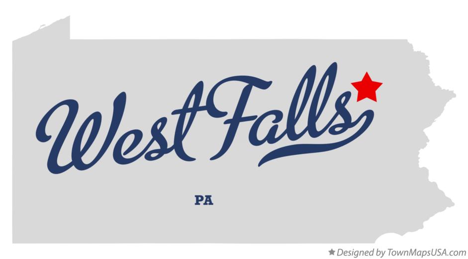 Map of West Falls Pennsylvania PA