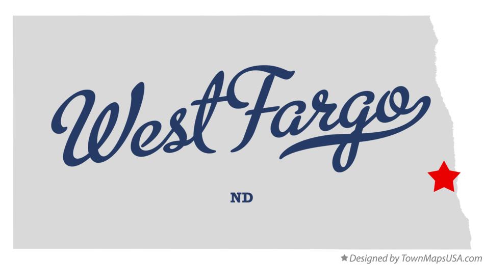 Map of West Fargo North Dakota ND