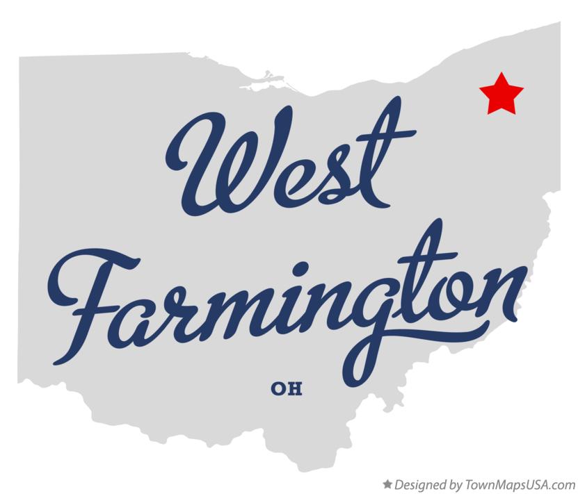 Map of West Farmington Ohio OH
