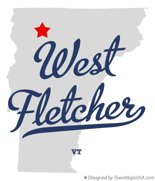 Map of West Fletcher Vermont VT