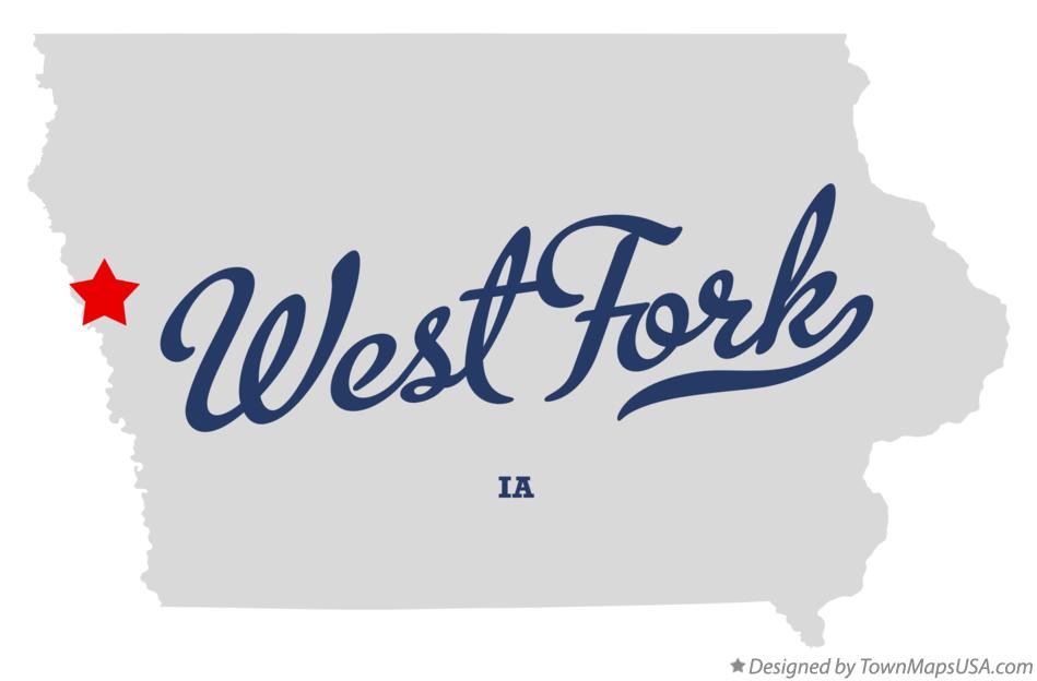 Map of West Fork Iowa IA