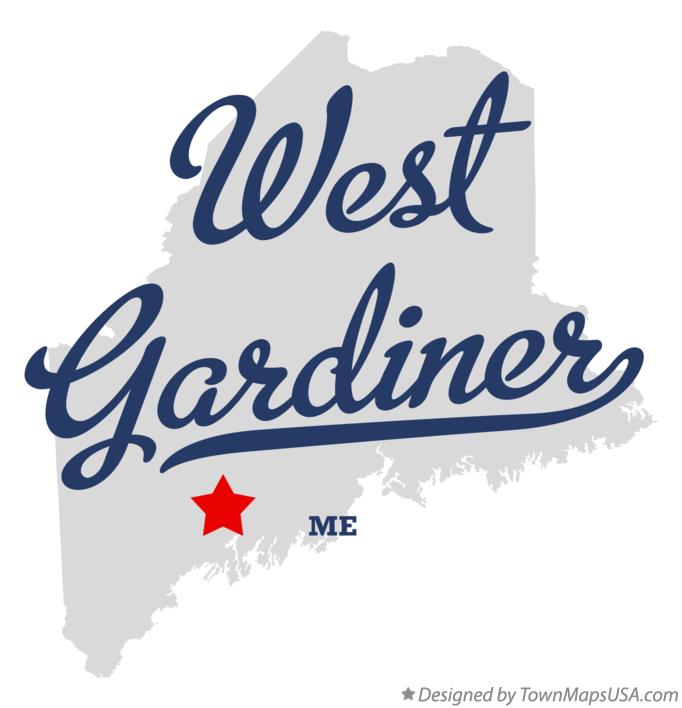 Map of West Gardiner Maine ME