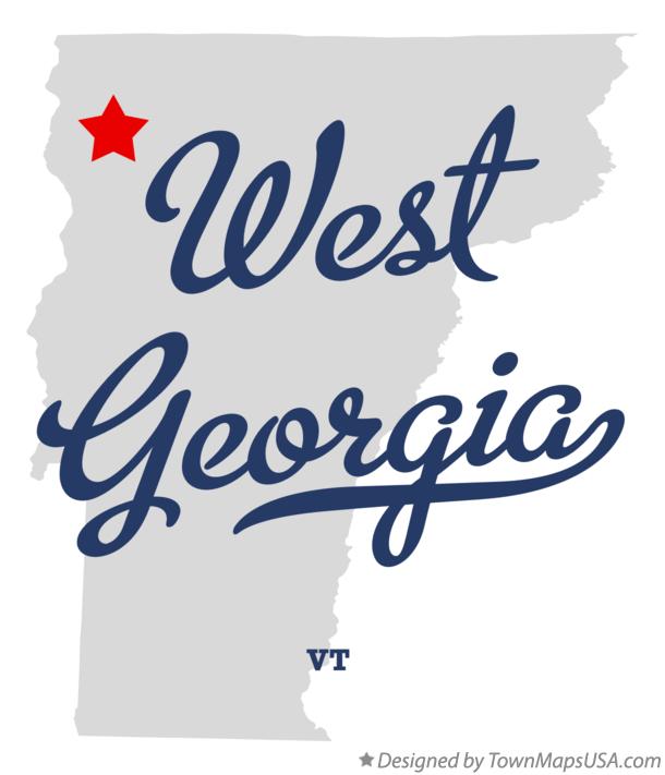 Map of West Georgia Vermont VT
