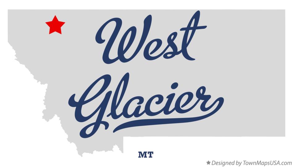 Map of West Glacier Montana MT