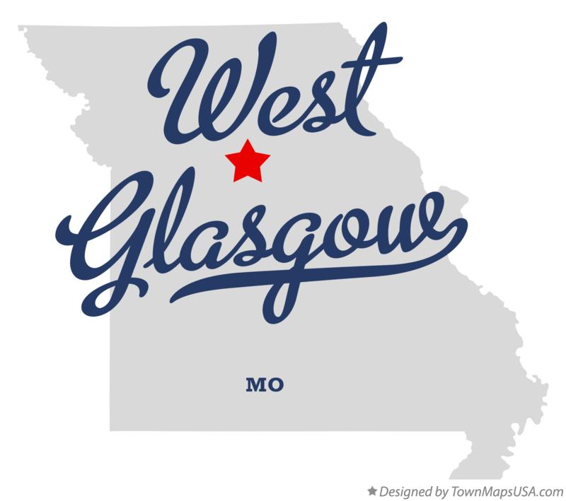 Map of West Glasgow Missouri MO