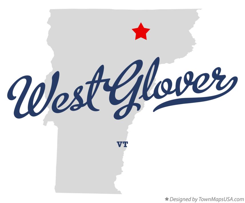 Map of West Glover Vermont VT