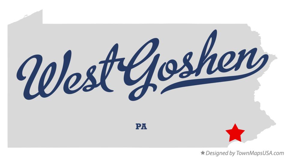 Map of West Goshen Pennsylvania PA